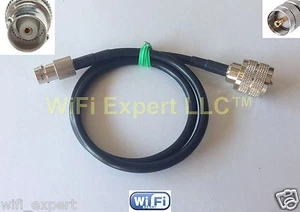 RG58 LOW LOSS COAX RF CABLE UHF MALE PL-259 TO BNC FEMALE 4-60" USA Assembled - Picture 1 of 3