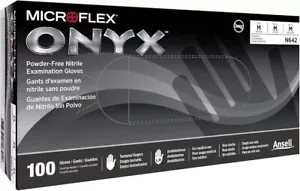 Microflex Onyx N64 Disposable Nitrile Glove, Small, Black, 100/Box - Picture 1 of 1