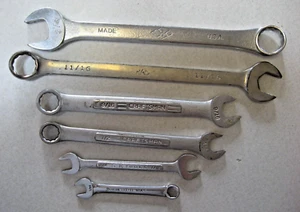 6 MISC SAE WRENCHES SNAP-ON Mac SK CRAFTSMAN 3/4 11/16 9/16 1/2 3/8 7/16 11/32 - Picture 1 of 5