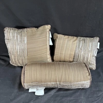 Juego de 3 Almohadas Decorativas Marrón Foto 1 de 4