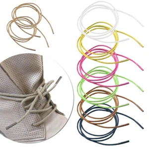 Cordones Cordones Cordones Redondos Zapatillas Chucks Laces Blanco Rosa Verde Amarillo - Imagen 1 de 9