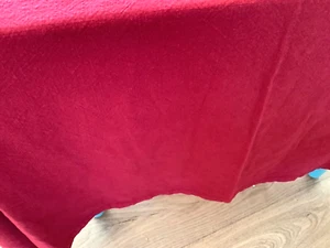 CARAVAN By COULEUR NATURE Cherry Red 100% HEAVY Cotton Tablecloth 66x104" - Picture 1 of 10