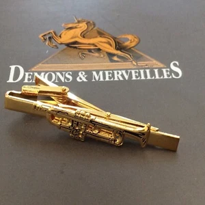 Gentleman Metal Simple Tie Clip Bar Clasp Practical from France Trumpet - Picture 1 of 2