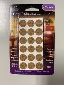 Magic Mounts Strong Self Sticking Adhesive Cork Pads - 36 Pieces - Picture 1 of 3