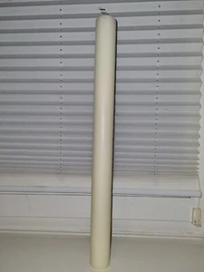 XXL Kaminkerze 50cm x 4cm Altar-Kerze groß weiss elfenbein Kirchenkerze Ceresin - Bild 1 von 3
