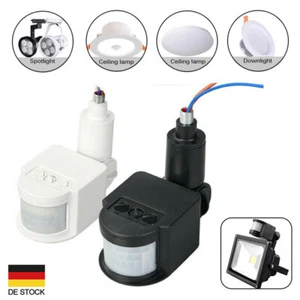 180° Outdoor Bewegungsmelder Außen Bewegungs Melder Aufputz Schwarz/Weiß LED - Bild 1 von 16