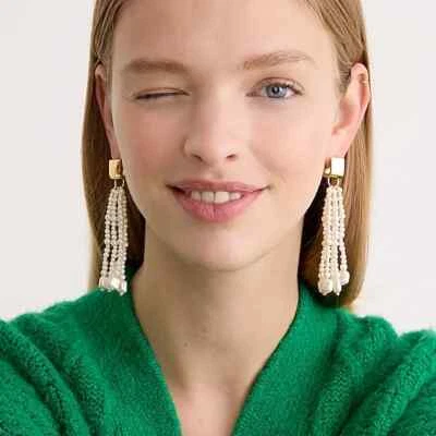 Pendientes J.CREW Perla Agua Dulce NUEVO Foto 1 de 4