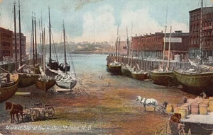 Postcard: Market Slip @ Low Water, St. John, New Brunswick, CANADA, Posted 1909 - Imagen 1 de 2