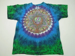 CAMICIA MANDELA JESTER GREATFUL DEAD 2000 BLU LIQUIDO, TAGLIA GRANDE **DIFETTO** - Foto 1 di 8
