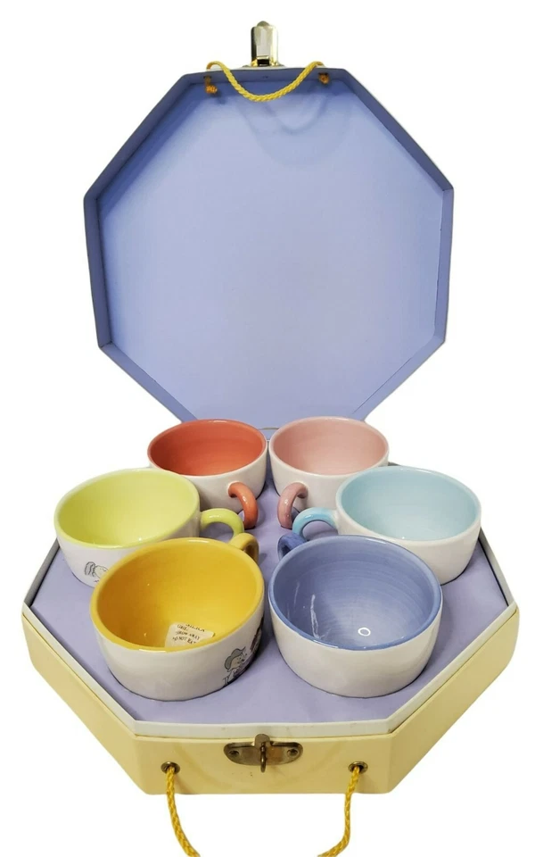 Juego de regalo taza corta de gres con leche de 6 piezas Gallery Ilimitado de mesa vintage en H Foto 1 de 4