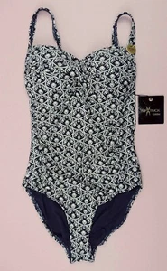 Nip Tuck Swim Bond-eye Navy MultiCup Bra One-piece Swimsuit US 6 NWT - Picture 1 of 5