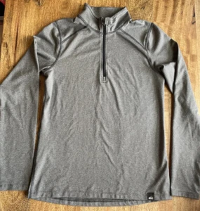 REI Pullover Boys Size XL 18 EUC Gray 1/4 Zipper Stretch Classic! - Picture 1 of 3