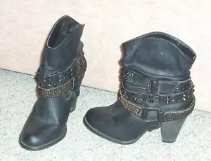 Women' s black NOT RATED ankle boots / shoes , size 6.5 - Picture 1 of 3
