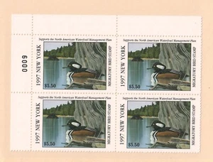 1997 #13 St. of New York Duck P/B Hooded Merganser Duck Stamp. - Picture 1 of 1