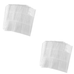 2 Count Card Sleeve Plastic Picture Book Sleeves Photo Album Pages - Picture 1 of 12