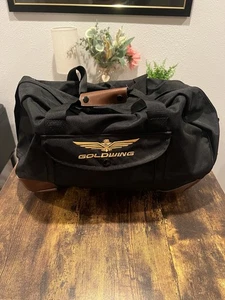 Honda Goldwing Black Canvas Motorcycle Biker Bag/Duffel/Saddle 20" x 12" x 7.5" - Picture 1 of 17