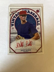 Matt Scott - 2023 Onyx Vintage Extended - Red Ink Auto /25 - Stanford - SP - Picture 1 of 2