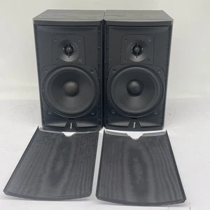 Pair of 2 Boston Acoustics CR6 Bookshelf Speakers 8 Ohm Black 100 Watts *TESTED - Picture 1 of 9