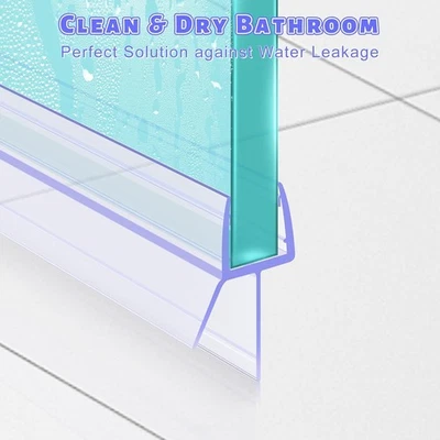 PUREARTH Shower Seal Strip | 4 to 6mm Glass | Up to 22mm Gap | Bath Screen Door | Clear