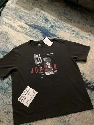 NWT Nike Air Jordan Reissue Graphic T-Shirt Black Red & White Men’s Sz XL - image 1 of 4