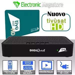 Decoder Tivùsat HD Digiquest Q10 con tessera inclusa e telecomando 2 in 1 - Foto 1 di 6