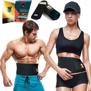 Sauna Sweat Body Shaper Waist Trainer Weight Loss Tummy Control Belt Corset - L - Picture 1 of 4