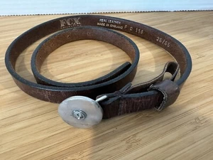 FCX Ledergürtel braun silberfarben Metallschnalle 25"" - 29"" Med Sm FC 118 Vintage - Bild 1 von 6