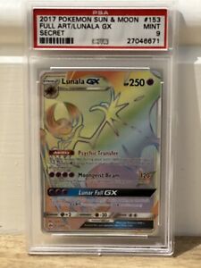 Lunala GX 153/149 Rainbow Secret Rare PSA 10 Sun & Moon Pokemon Card