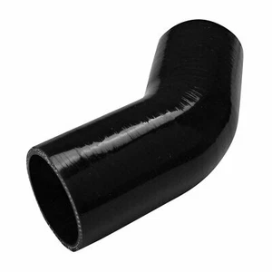 2" TO 2" 45 Degree EBLOW SILICONE INTAKE/INTERCOOLER COUPLER PIPE HOSE BLACK New - Imagen 1 de 3