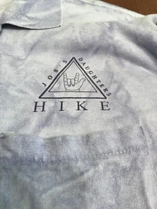 Vintage Herren HIKE Hemd lila Batik Größe 2X mit Wanderlogo linke Brust IOJD - Bild 1 von 9