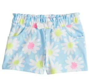 Toddler Girl's Jumping Beans Blue Daisy Flower Knit Shorts Size 4T - Picture 1 of 1