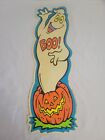Vintage Halloween 1998 Yard Art ' Boo Pumpkin Ghost ' 34''x 8'' USA Made