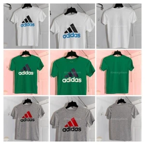GREEN , GRAY , WHITE adidas Youth Performance tee set - Picture 1 of 14