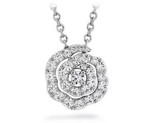 Lorelei Diamond Floral Pendant - Small 0.22-0.32ctw GH VS-SI 18k white gold - Picture 1 of 3