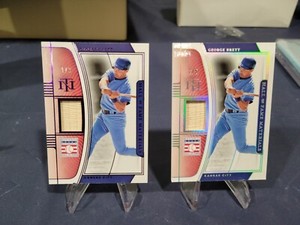 2022 National Treasures George Brett Hall Of Fame Materials 2/5 & 1/3 Purple