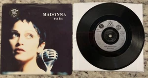 Madonna Rain & Open Your Heart 7” UK Import! Alternate Cover! Silver Label - Bild 1 von 5