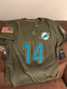 Maglia Nike Salute To Service Miami Dolphins Jarvis Landry NFL nuova con etichette taglia L donna - Foto 1 di 10