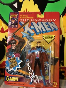 NEUWERTIG VERSIEGELT SIGNIERT X-Men Gambit Actionfigur mit Original ART LARRY HOUSTON 97 - Bild 1 von 9