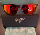 MAUI JIM ONE WAY RM875-02. Schwarze matte Sonnenbrille aus Hawaii Lava polarisiert