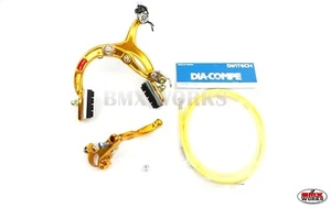 Genuine Dia-Compe MX1000 - MX121 Rear Brake Kit Gold - Suits Old School BMX - Picture 1 of 1