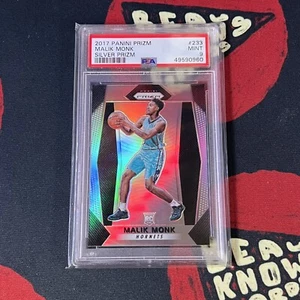 2017-18 Prizm Malik Monk Silver Rookie RC #233 PSA 9 Mint Hornets 🔥 - Picture 1 of 2
