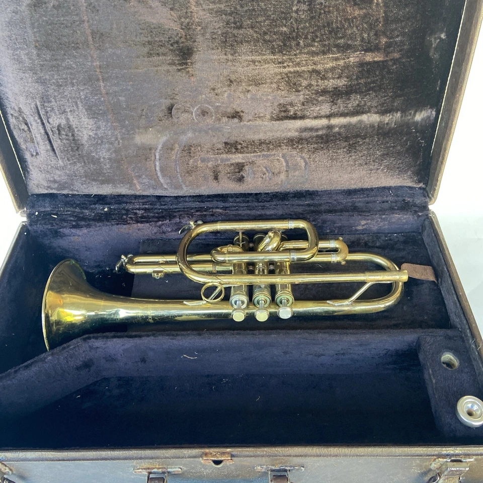 Estuche corneta vintage Bach Mercedes II usado G3D Foto 1 de 4