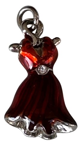 VETEMENTS Collana rossa ciondolo prendisole donna con pietra argento misura piccola