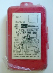 CRAFTSMAN MY21216 5 PC ROUTER BIT SET New Sealed in original package - Picture 1 of 2
