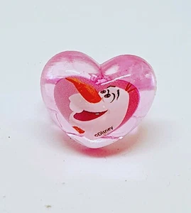 Vintage DISNEY FROZEN Snowman Plastic Heart Ring. The size in the photo. - Picture 1 of 6