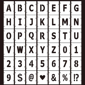 42Pcs Letter Stencils - 3 Inch Letters & Numbers Interlocking Stencil Kit for Pa - Picture 1 of 12
