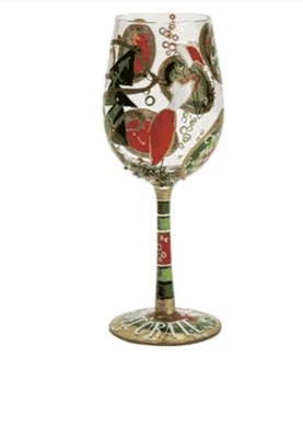 Copa de vino Lolita, decorada a mano, traviesa y bonita, receta, 15 oz, nueva en caja, nueva con etiquetas Foto 1 de 4