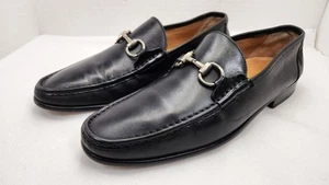 MAGNANNI Black Leather HorseBit Loafers Shoes Size 11 #11647 - Picture 1 of 21