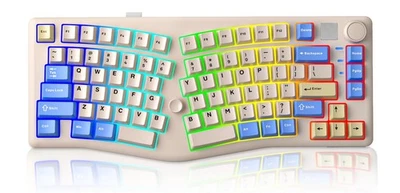 A75 Alice Keyboard, Tri-Mode Bluetooth/2.4G/USB-C Ergonomic Cute Creamy Keybo... - Image 1 of 4