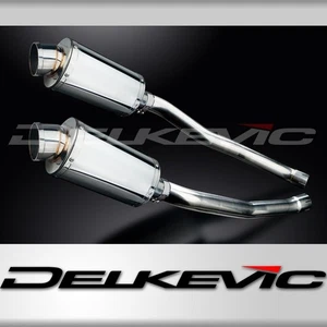 KAWASAKI ZZR1400 NINJA 2008-2011 225mm OVAL STAINLESS SILENCER EXHAUST KIT - Picture 1 of 5